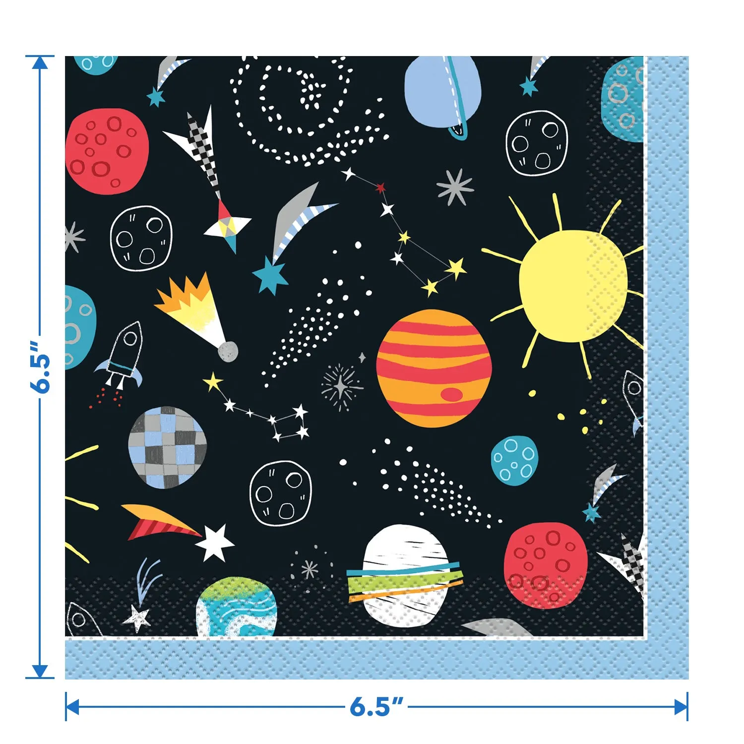 Space and Galaxy Party Supplies and Decorations (Space Shuttle Rockets and Planets Paper Dinner Plates and Napkins (Serves 16))