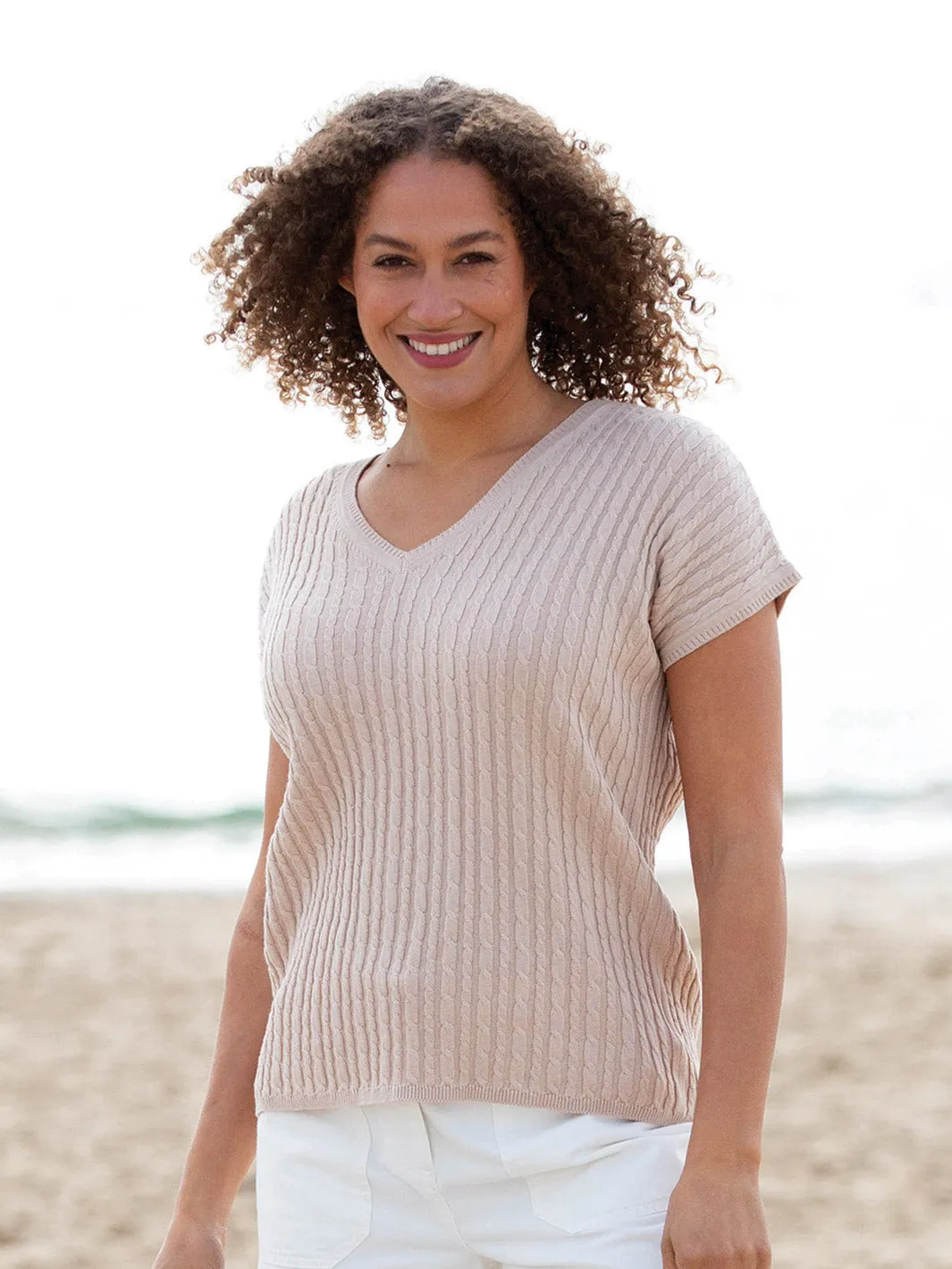 Strouden knit top oat