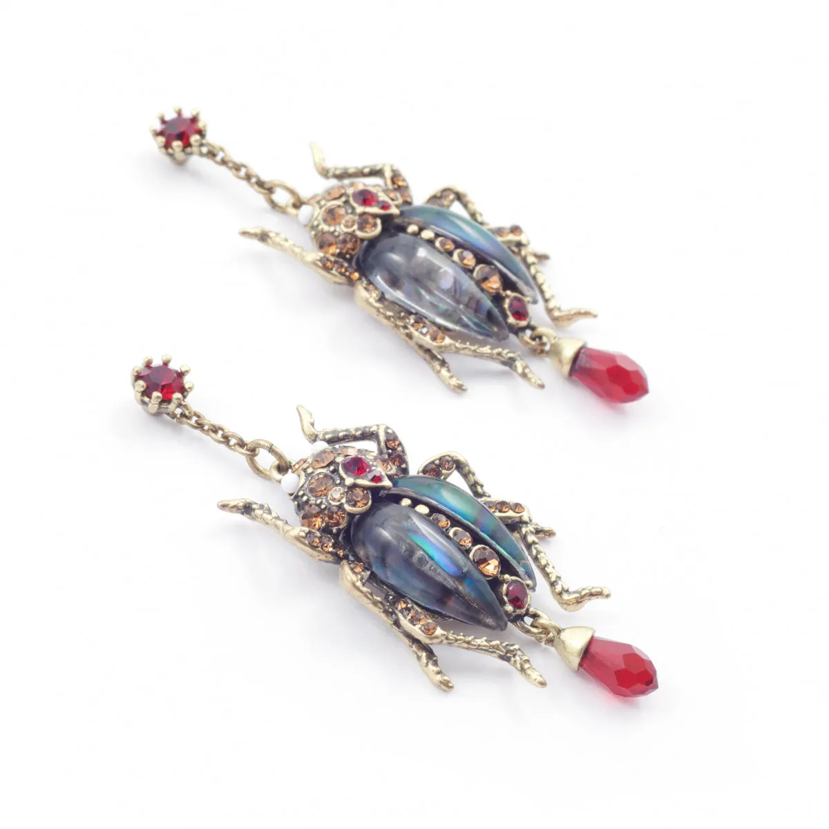 The Bejewelled Beetle Statement Earrings