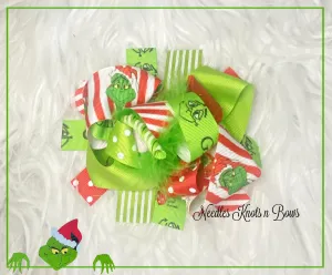 The Grinch Who Stole Christmas 5.5" Hair Bow