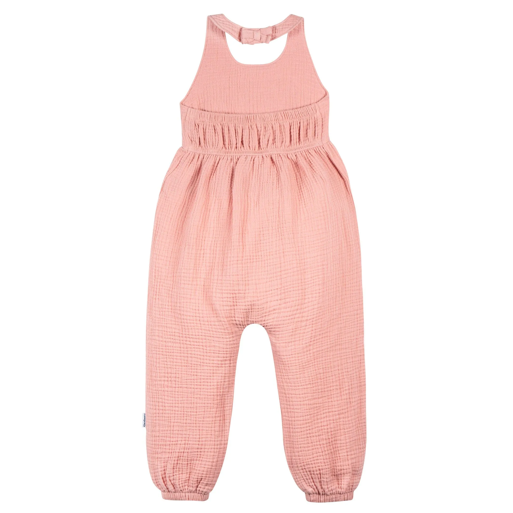 Toddler Girls Rose Pink Halter Romper