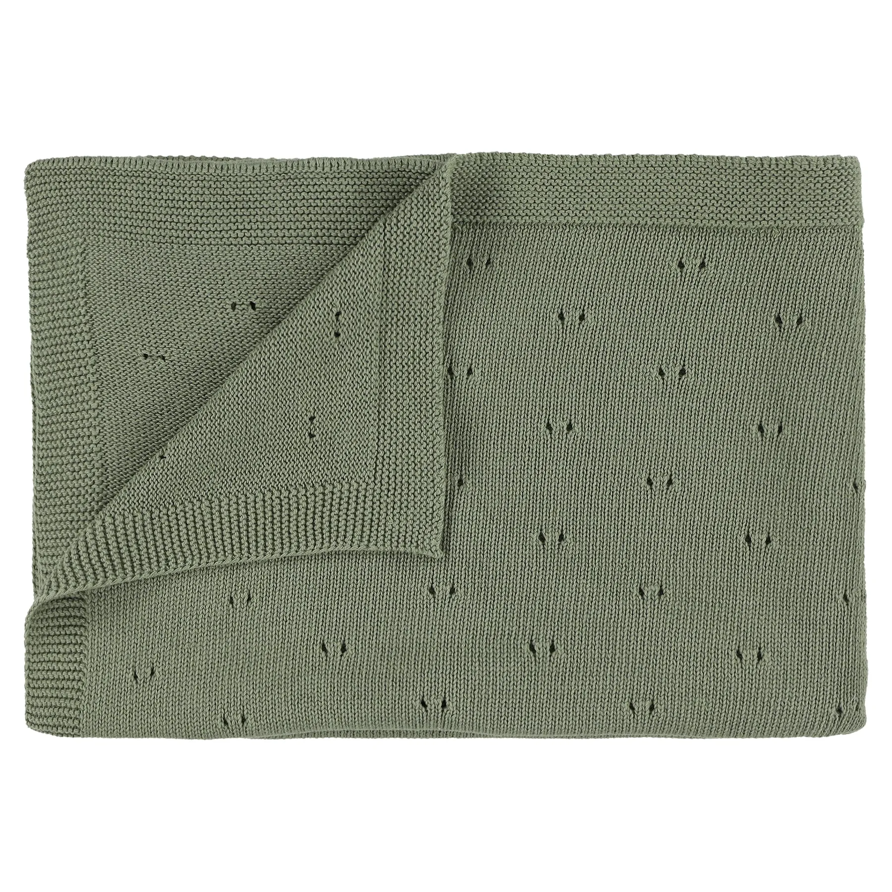 Trixie Blanket knitted blanket 75x100cm | Olive