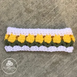 Tulip Headband, Baby - White/Yellow