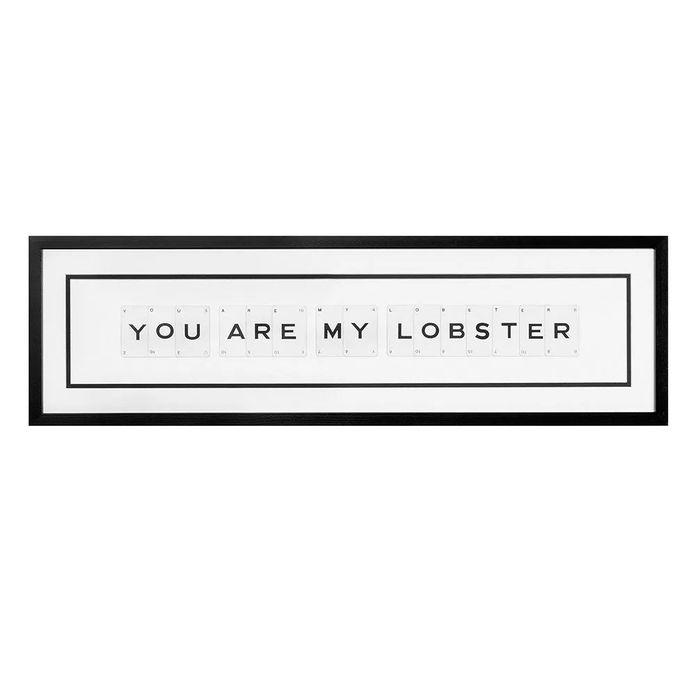 Vintage Playing Cards YOU ARE MY LOBSTER Wall Art Picture Frame