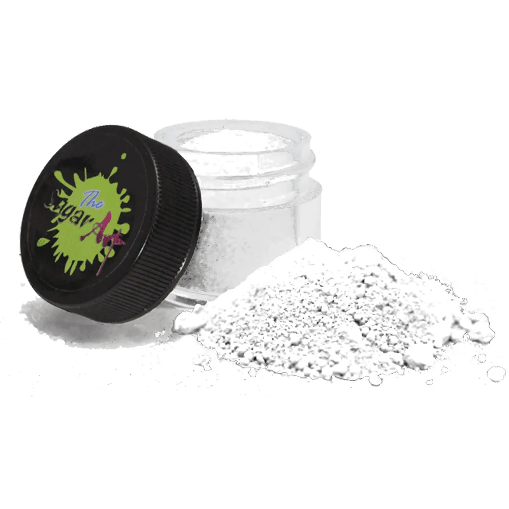 White Elite Edible Paint Powder Color™ (2.5g Jar)