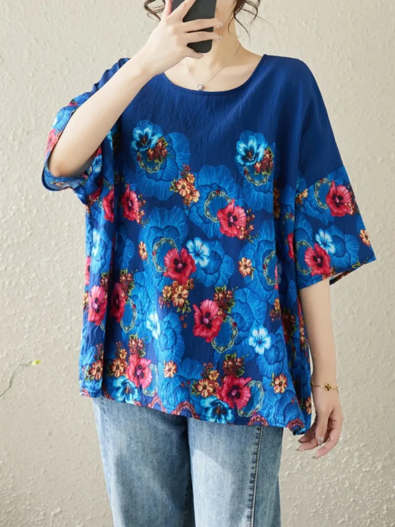 Women’s Printed Round Neck for Unique Fashionable Tops