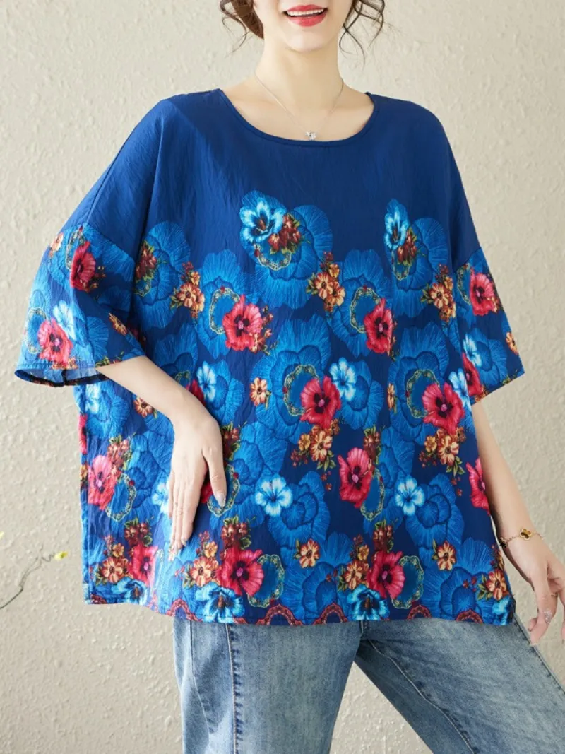 Women’s Printed Round Neck for Unique Fashionable Tops