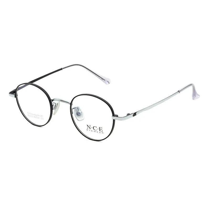 Zirosat Women's Full Rim Round Titanium Acetate Frame Eyeglasses 88303